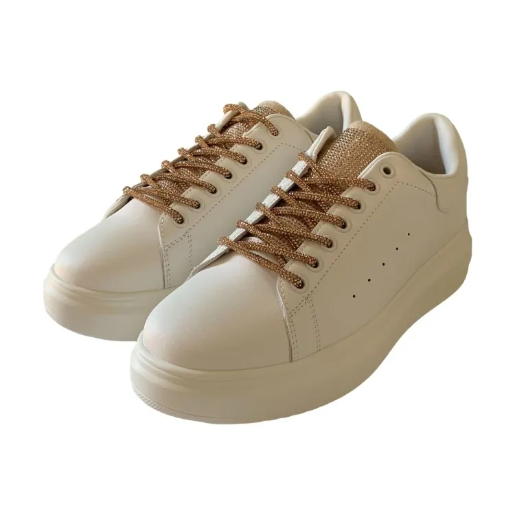 Gold & Gold GB811 Women's Champagne Sneakers