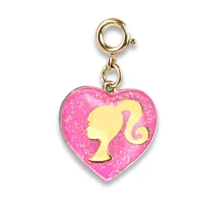 Gold Barbie Girl Heart Charm: Golden Barbie Pendant for Women