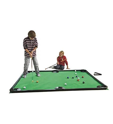 Golf Pool Indoor Family Game - Golf Putting Mat Set with Putters