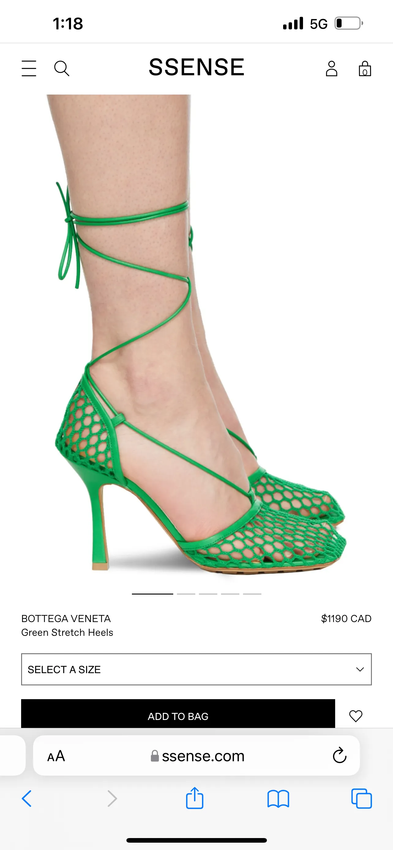 Green Stretch Heels by Bottega Veneta.