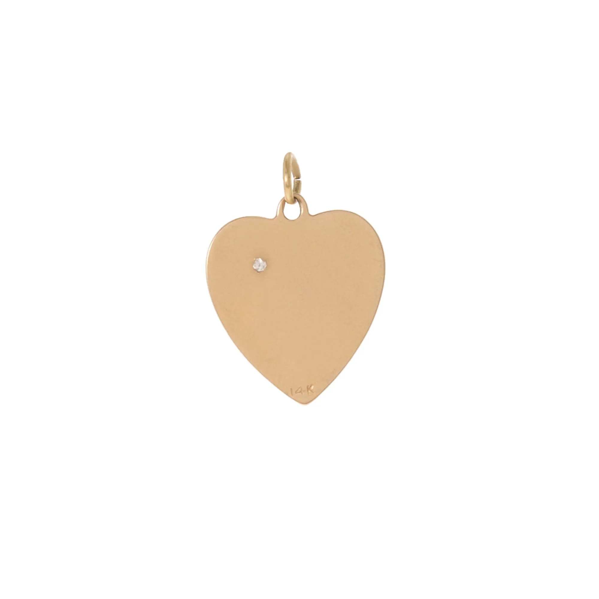 Heart Charm with Star Set Diamond