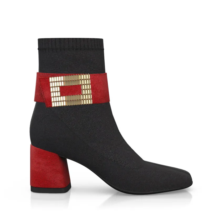 Fashionable Sock Style Heeled Boots