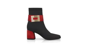 Fashionable Sock Style Heeled Boots