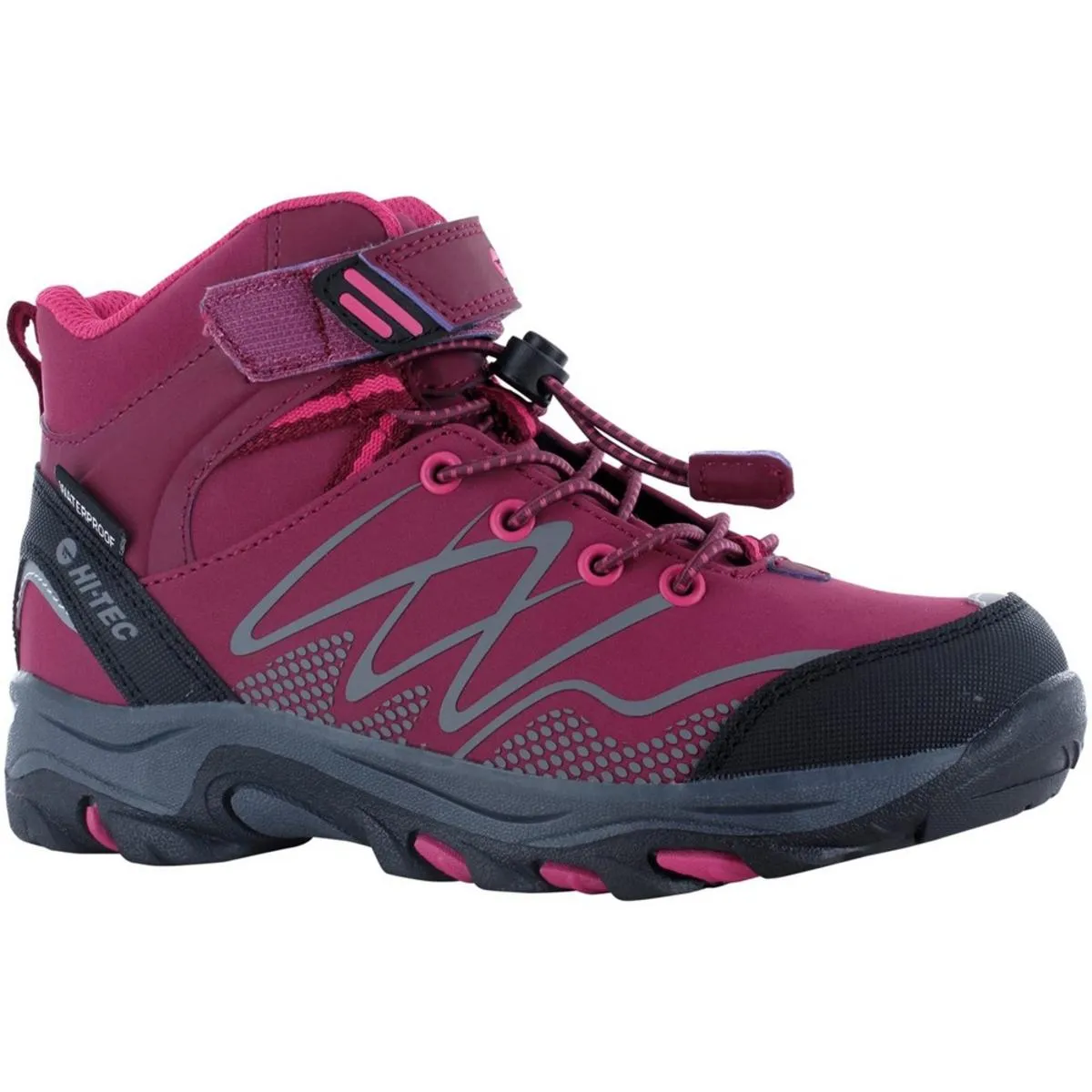 Hi-Tec Blackout Mid Shoes Dark Rose/Fuchsia