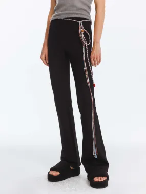 High Waisted Flared High Elastic Trousers