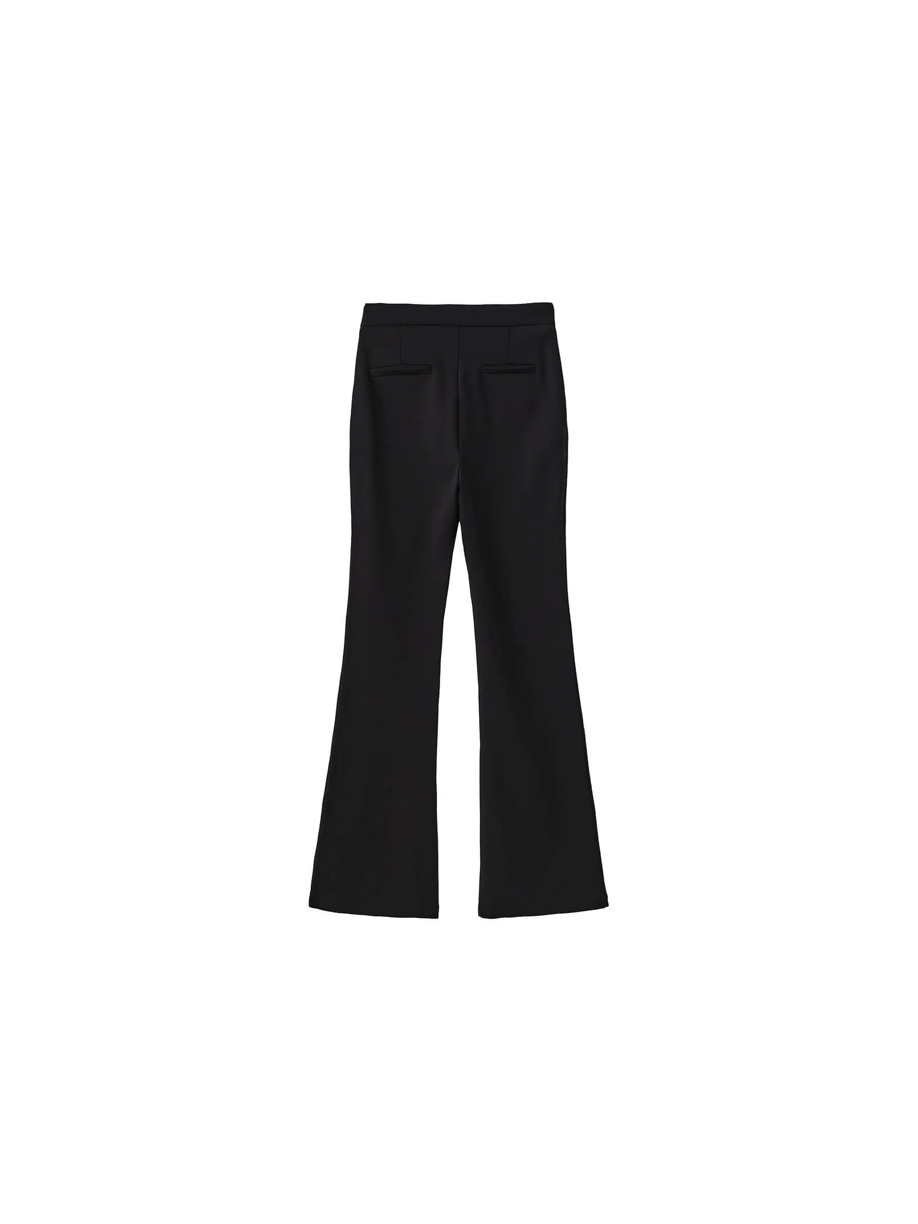 High Waisted Flared High Elastic Trousers