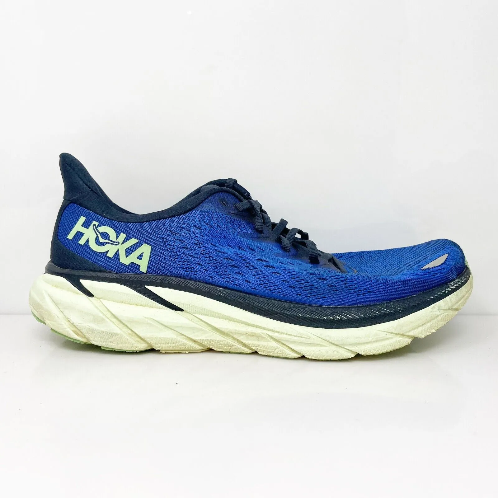 Hoka One One Mens Clifton 8 1119393 DBOS Blue Running Shoes Sneakers Size 10.5 D