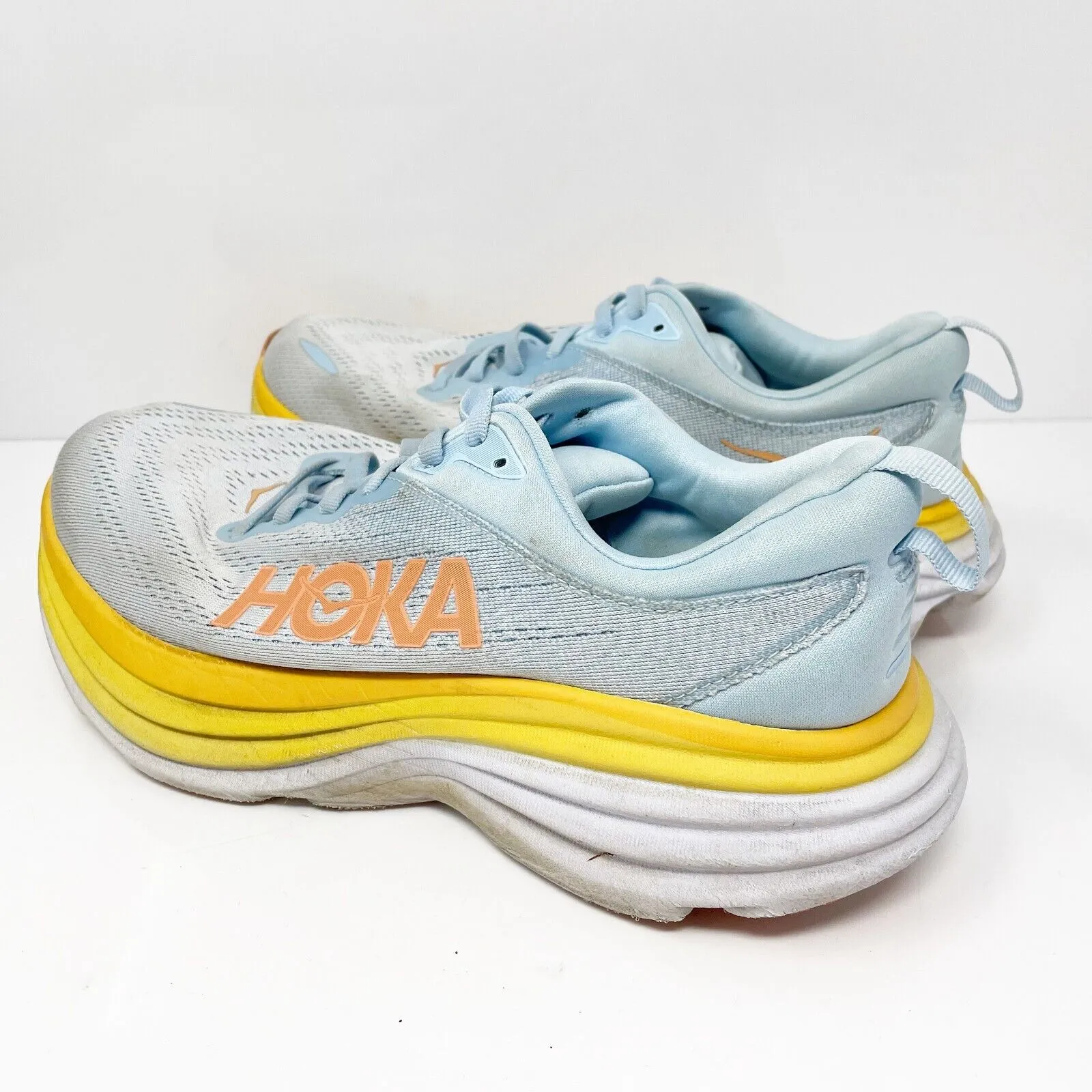 Hoka One One Womens Bondi 8 1127954 SSCA Blue Running Shoes Sneakers Size 8.5 D