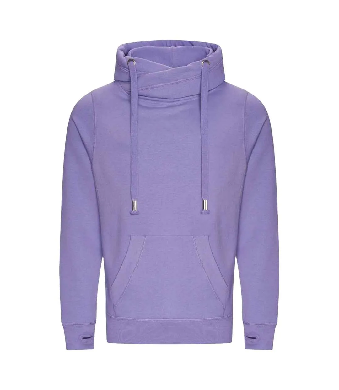 Hoods mens cross neck hoodie digital lavender AWDis