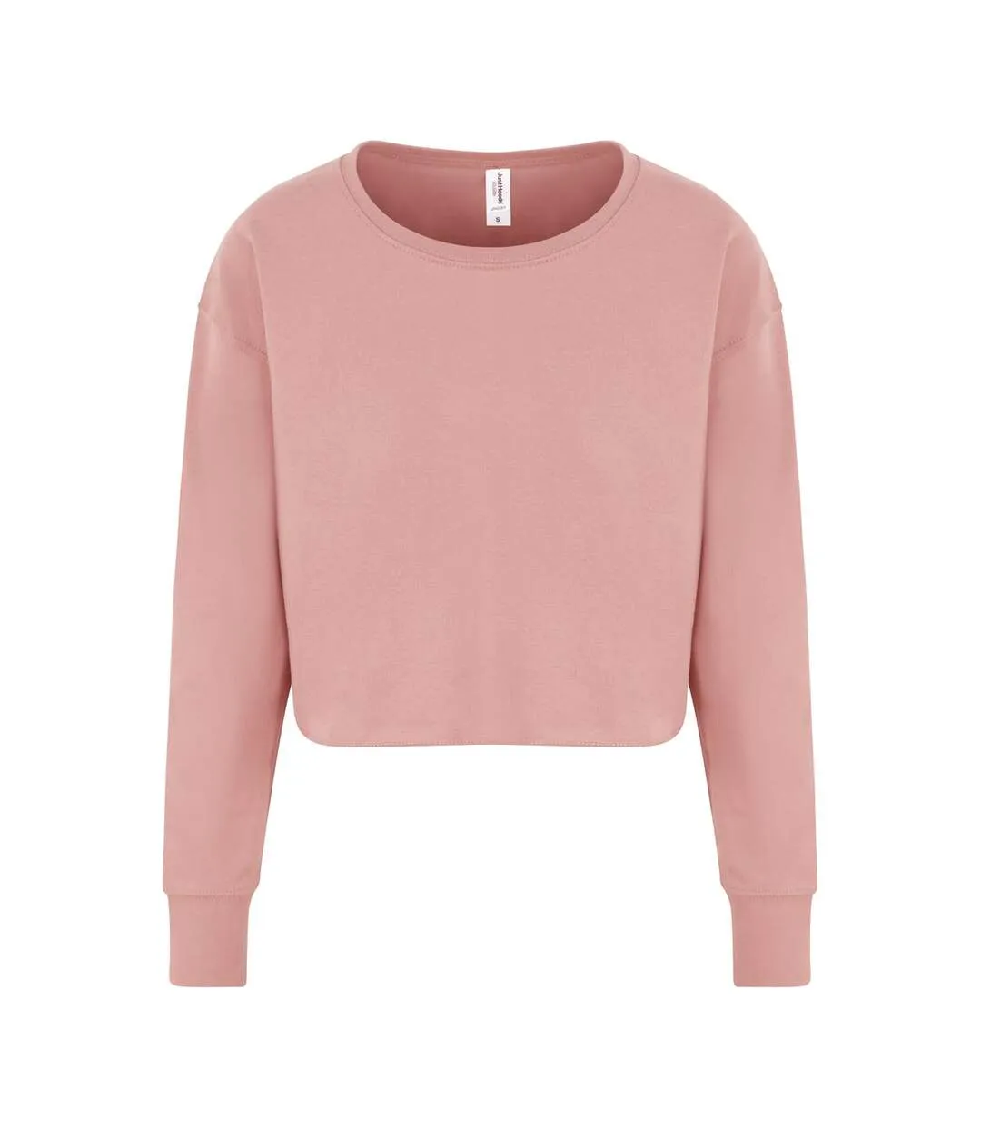 Awdis dusty pink cropped sweatshirt for women/ladies.