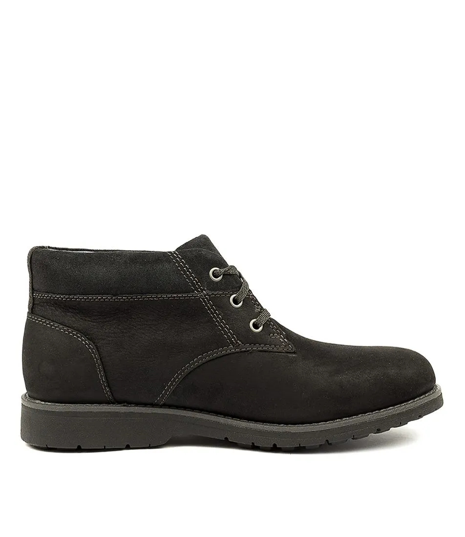 HUSH PUPPIES Beacueron Pt Chukka Black Leather