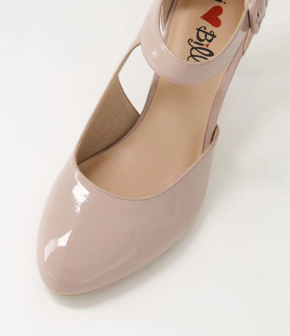 I LOVE BILLY Inori W Taupe Patent Pu Heels