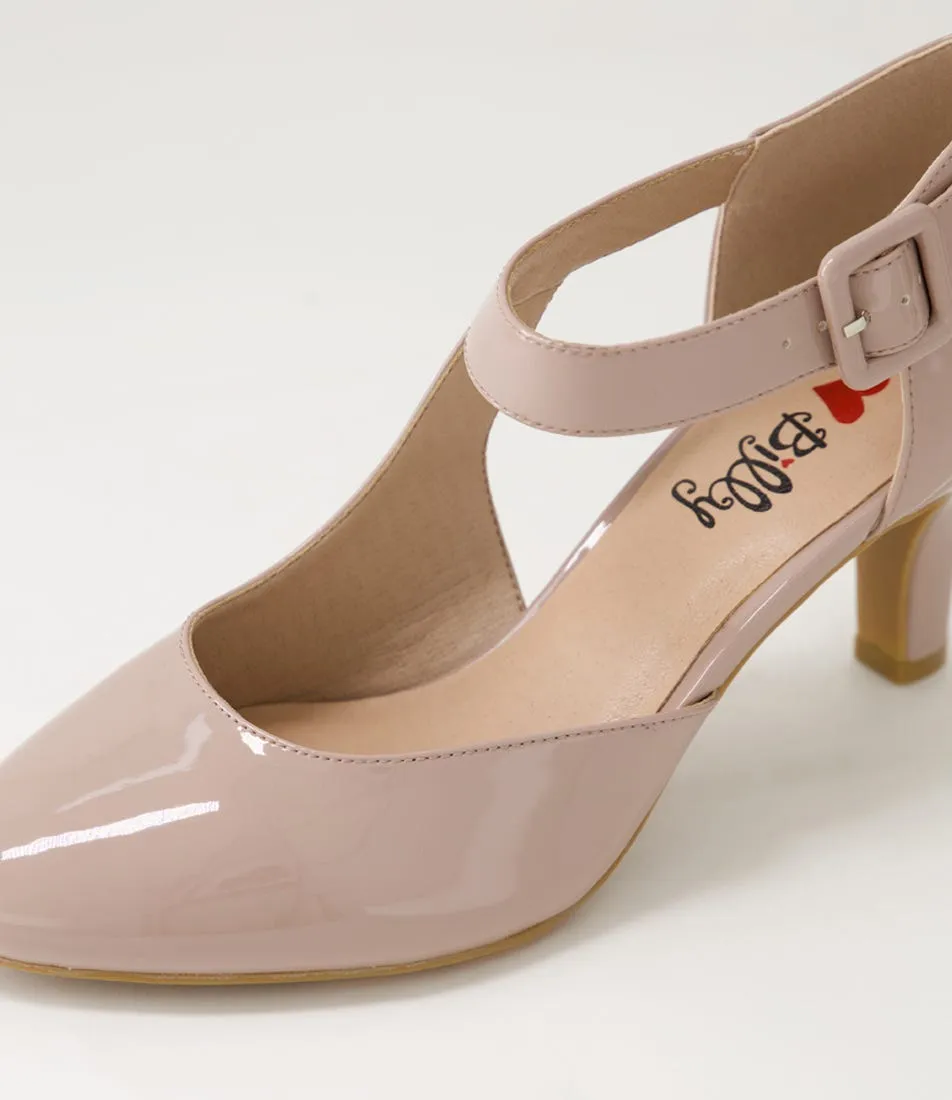 I LOVE BILLY Inori W Taupe Patent Pu Heels