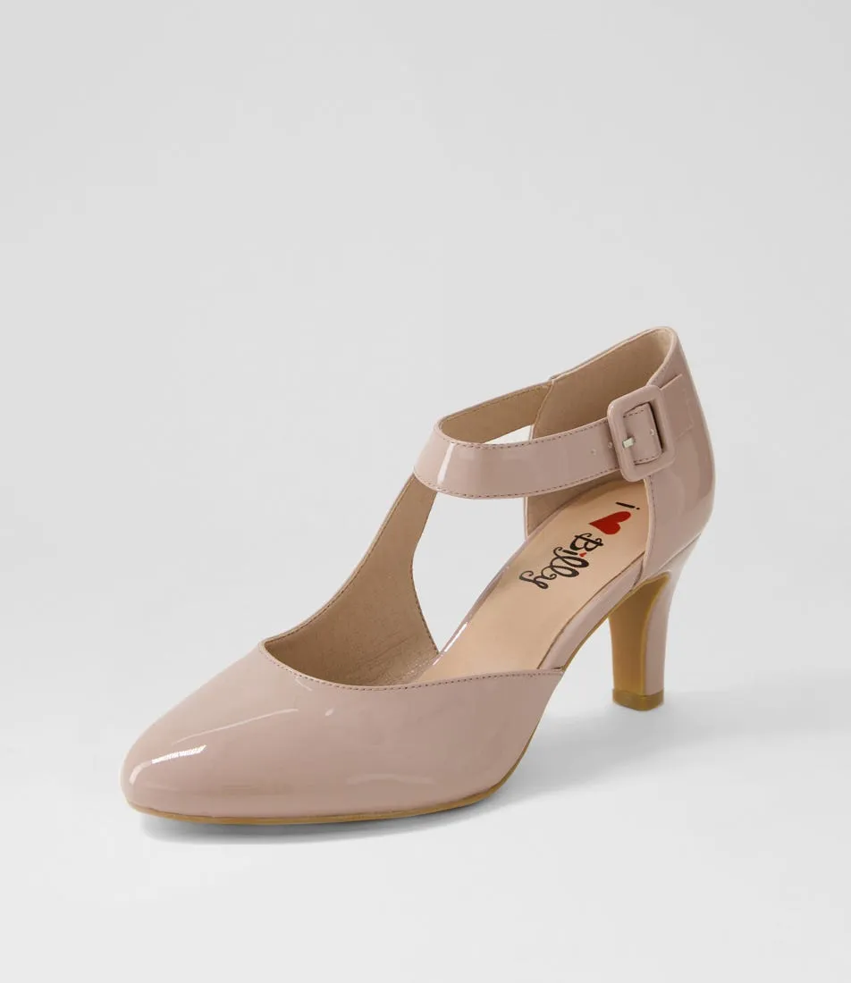 I LOVE BILLY Inori W Taupe Patent Pu Heels