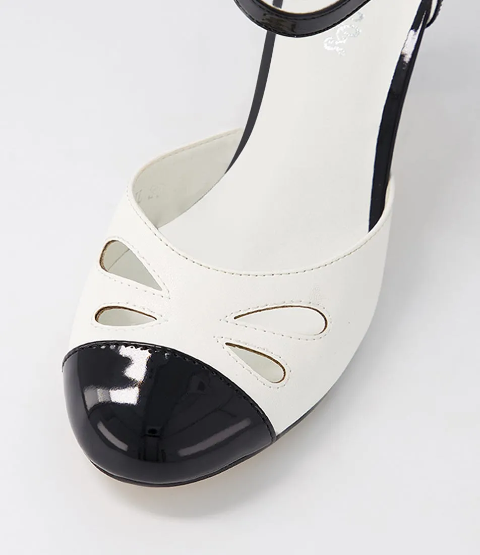 I LOVE BILLY Mandy Black Bone Patent Pu Heels