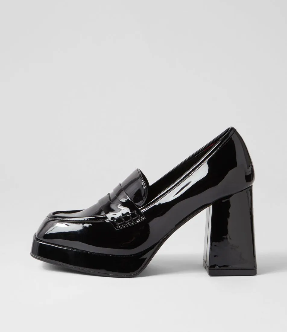 I LOVE BILLY Paolas Black Patent Pu Heels