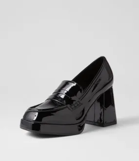 I LOVE BILLY Paolas Black Patent Pu Heels