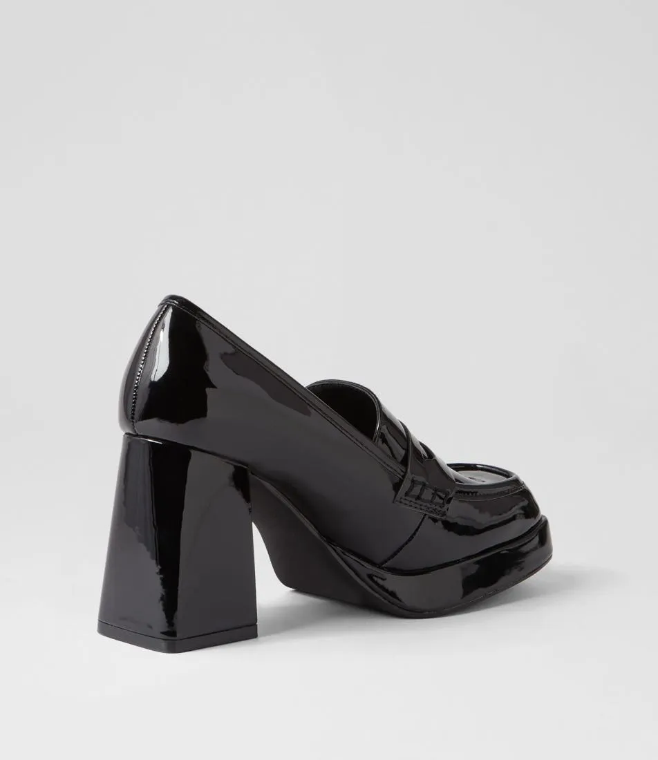 I LOVE BILLY Paolas Black Patent Pu Heels