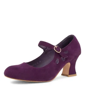 I LOVE BILLY Yeats Eggplant Microsuede Heels