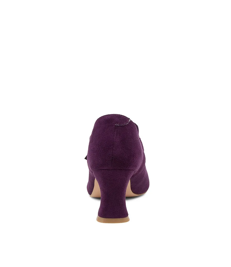 I LOVE BILLY Yeats Eggplant Microsuede Heels