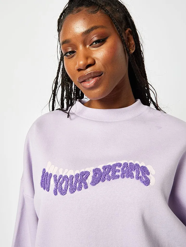 In Your Dreams Lilac Oversized Sweatshirt