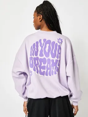 In Your Dreams Lilac Oversized Sweatshirt