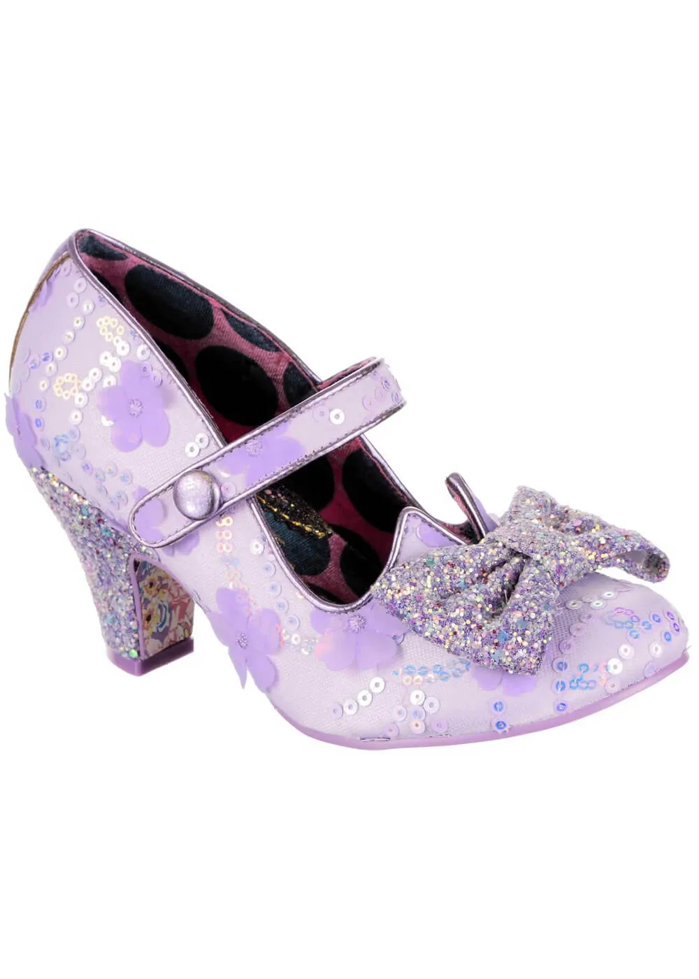 Irregular Choice Piccolo Sequins Light Purple 50's Pumps