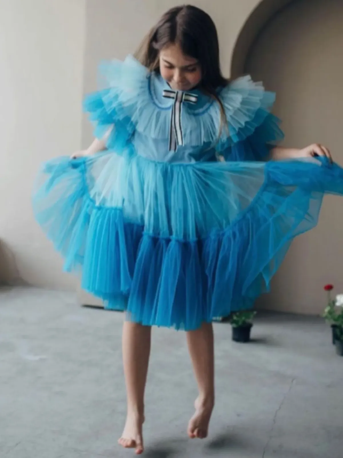 It Girl Vibes Blue Tulle Dress