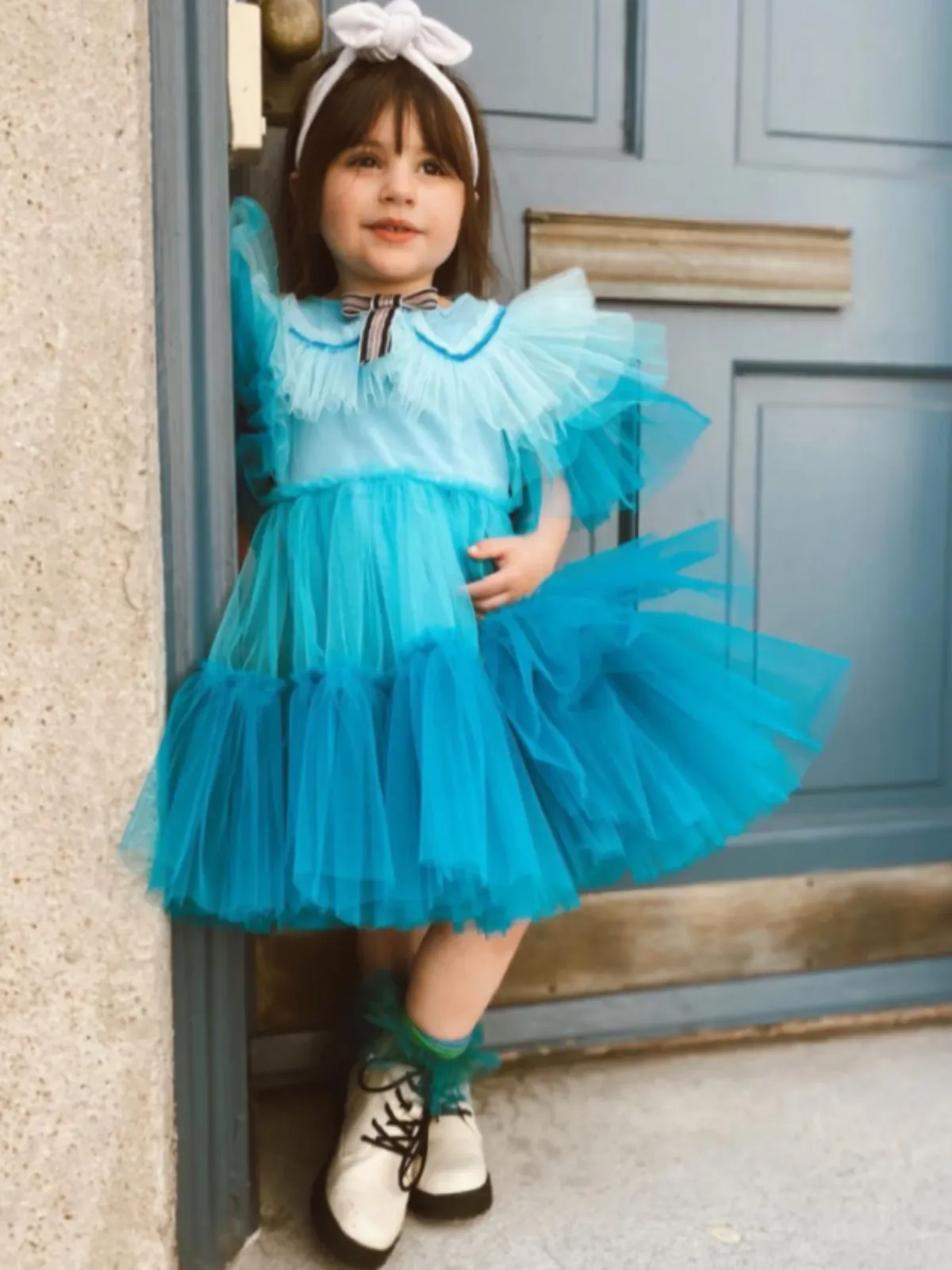 It Girl Vibes Blue Tulle Dress