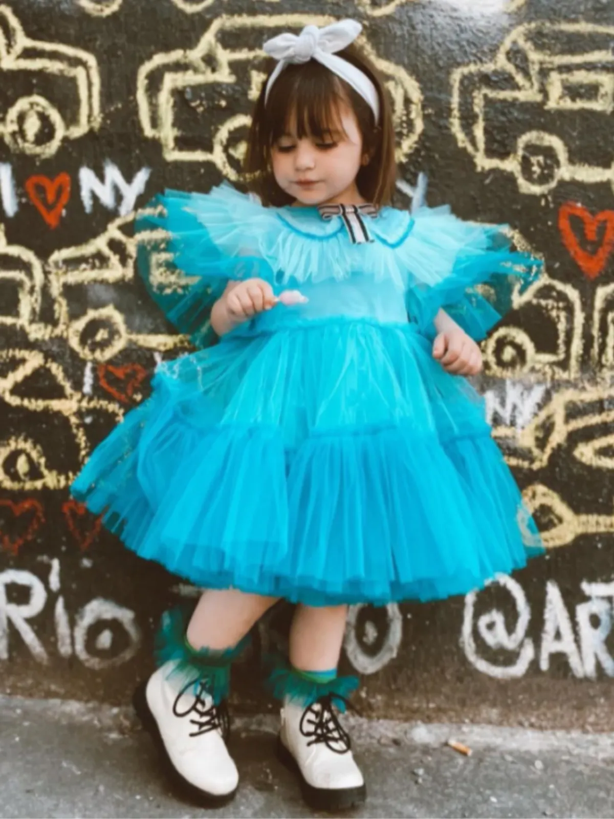 It Girl Vibes Blue Tulle Dress