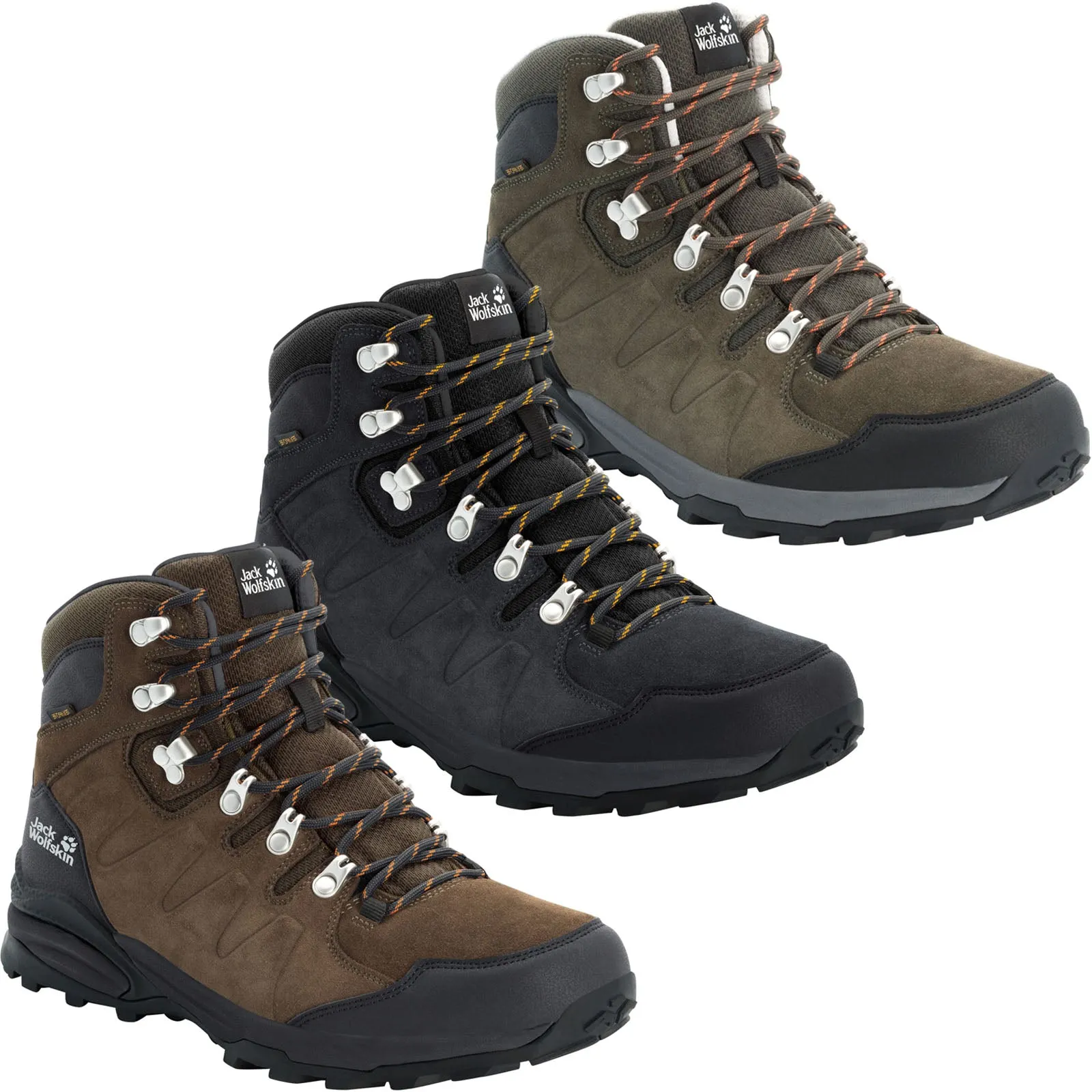 Jack Wolfskin Mens Refugio Texapore Waterproof Leather Walking Boots