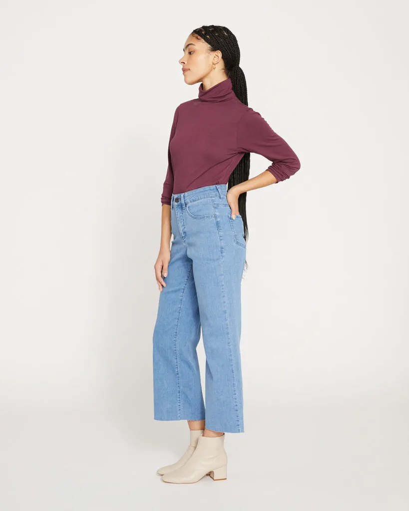 Jackie High Rise Cropped Jeans - California Blue Wash