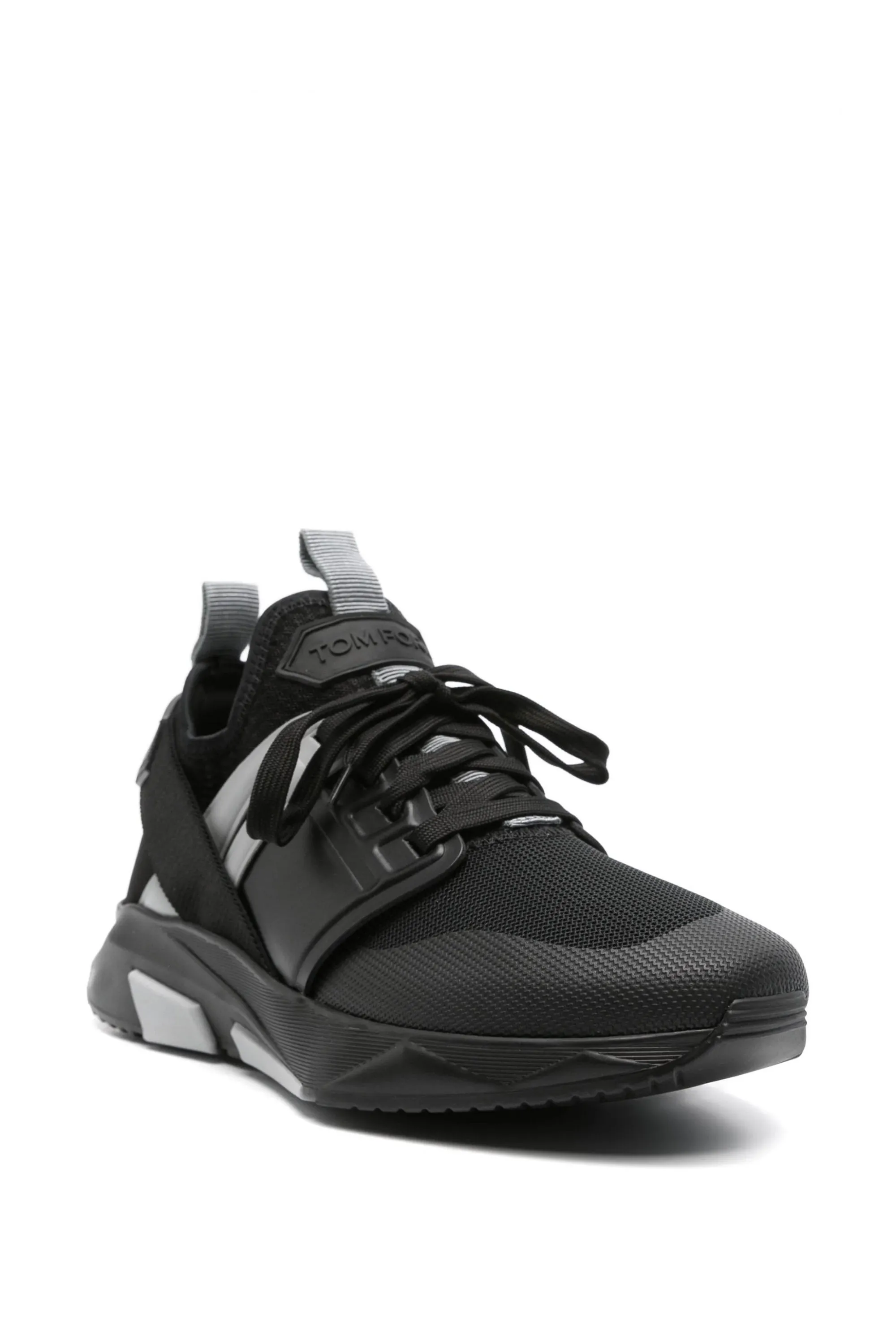 Jago Leather & Neoprene Sneakers Black