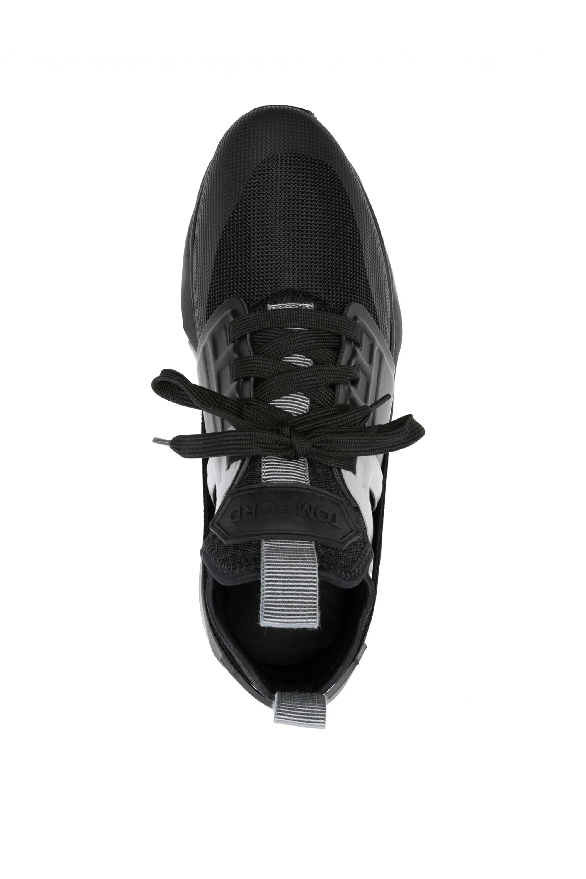 Jago Leather & Neoprene Sneakers Black