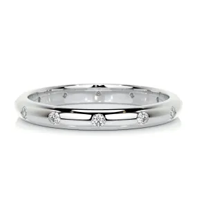 0.20 Carat Diamond Men's Wedding Band in 18K White Gold by Jenni