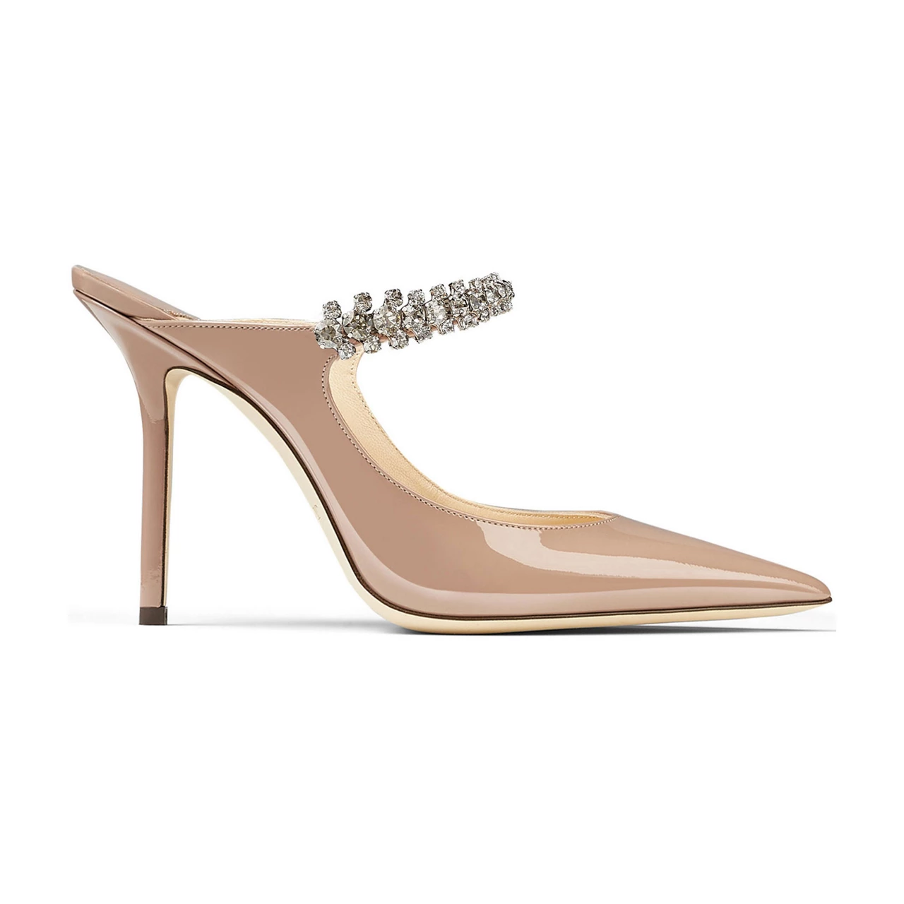 JIMMY CHOO Bing 100 Patent Leather Mules - Pink