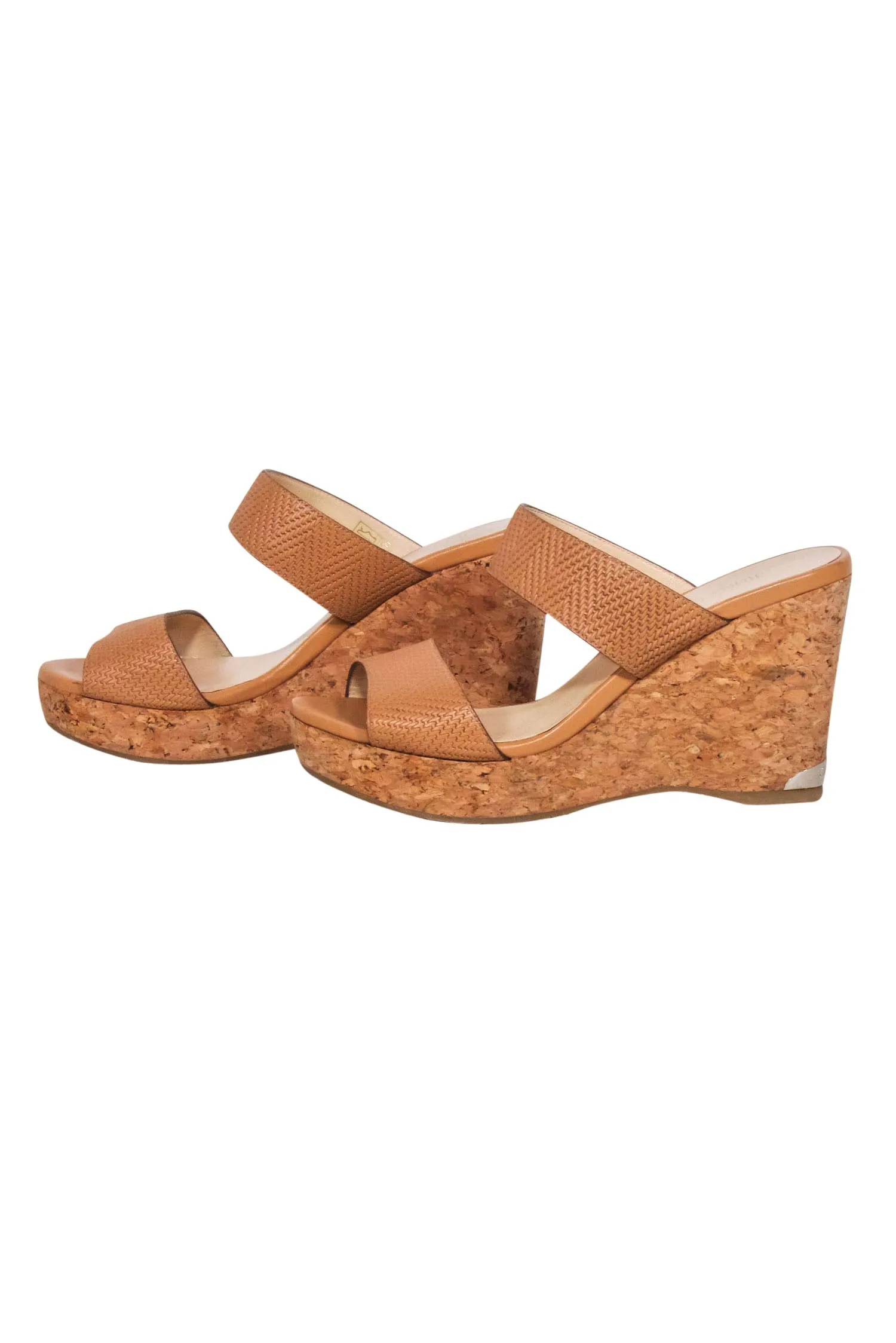 Jimmy Choo - Tan Leather Cork Wedges Sz 8