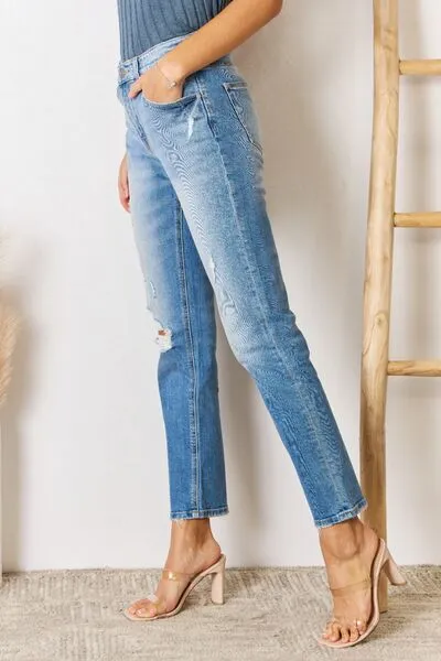 Josephine Skinny High Waisted Ripped Denim Pants