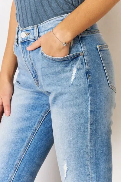 Josephine Skinny High Waisted Ripped Denim Pants