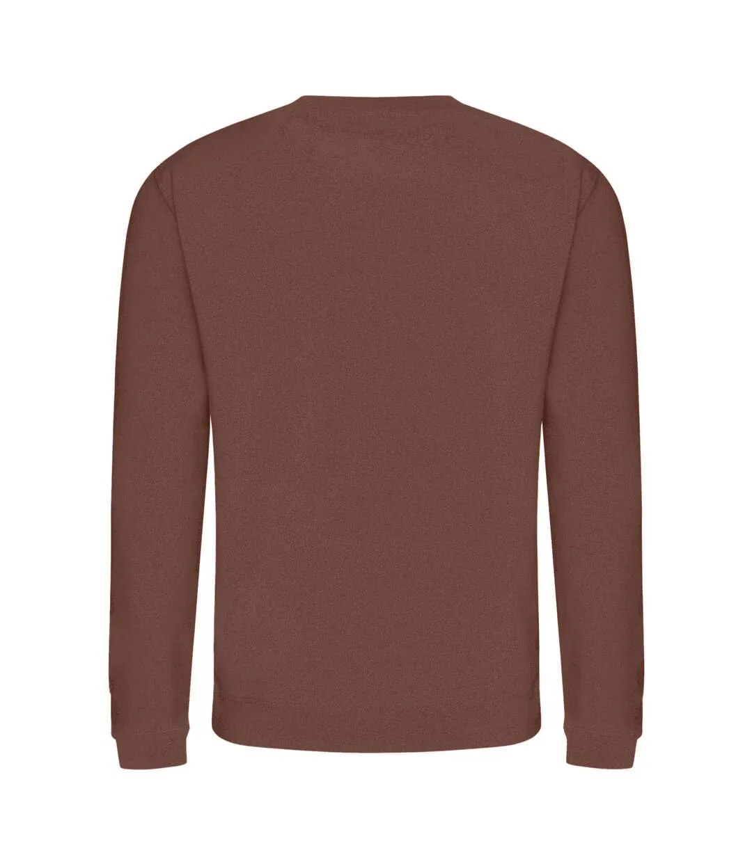 Just Hoods Unisex Crew Neck Sweatshirt in Chocolate Fudge Brownie, 280 GSM