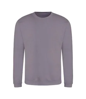 Just hoods  unisex crew neck plain sweatshirt 280 gsm dusty lilac Awdis