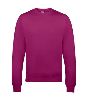 Just hoods  unisex crew neck plain sweatshirt 280 gsm festival fuchsia Awdis