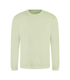 Just hoods  unisex crew neck plain sweatshirt 280 gsm pistachio green Awdis