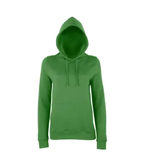 Just hoods womens/ladies girlie college pullover hoodie dusty green Awdis