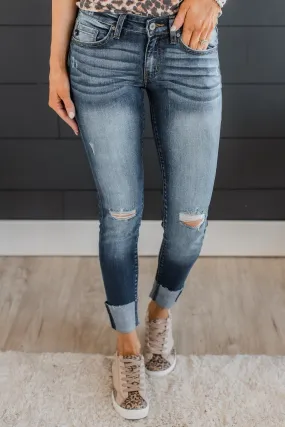 KanCan Low-Rise Distressed Jeans in Lena Wash