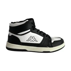 Kappa Kids High Top Sneakers Black White Logo Basin - Unisex