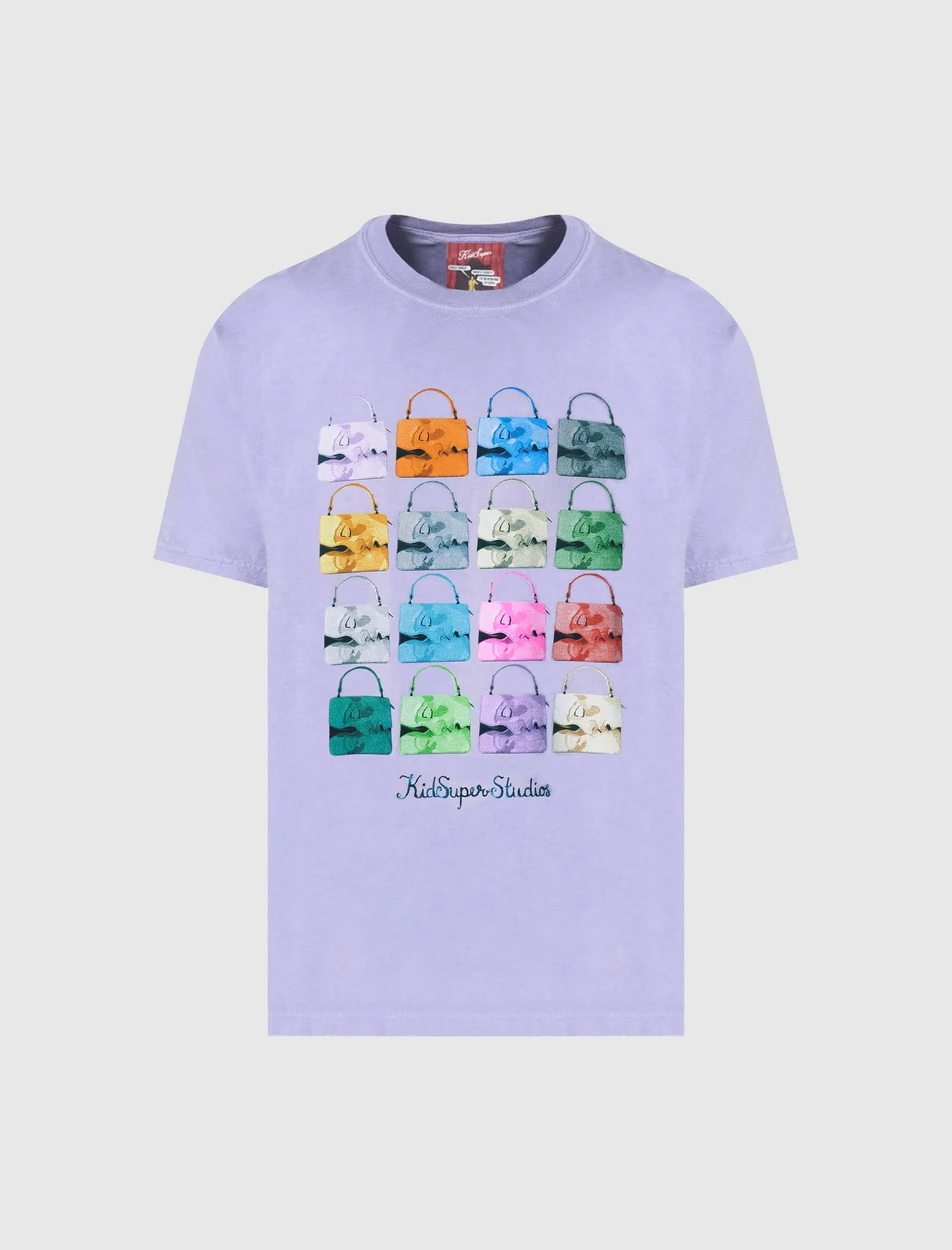 KID SUPER KISSING BAG TEE   PURPLE