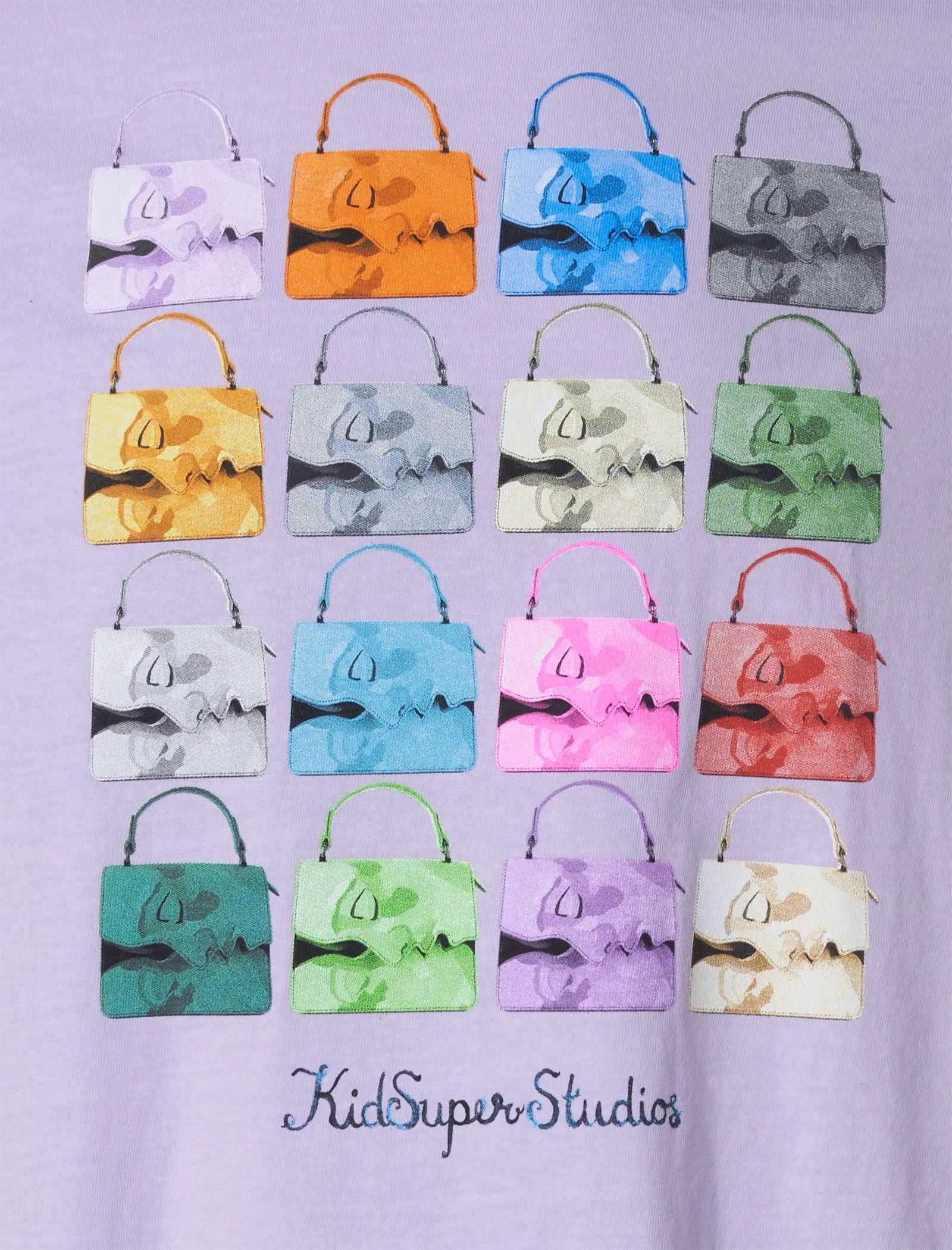 KID SUPER KISSING BAG TEE   PURPLE