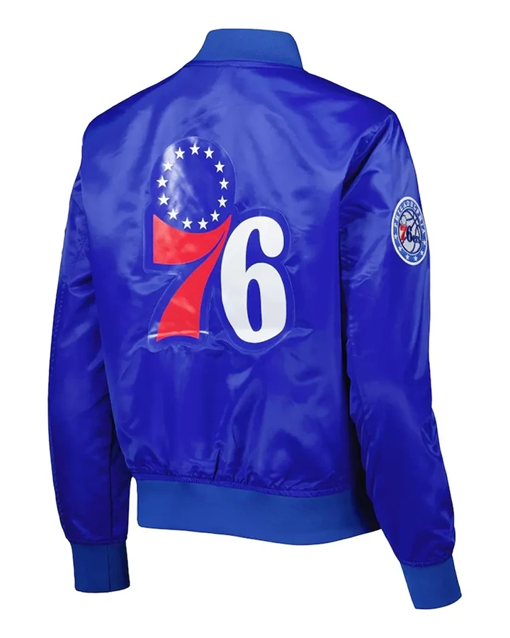 Kirlin Philadelphia 76ers Blue Satin Jacket - William Jacket