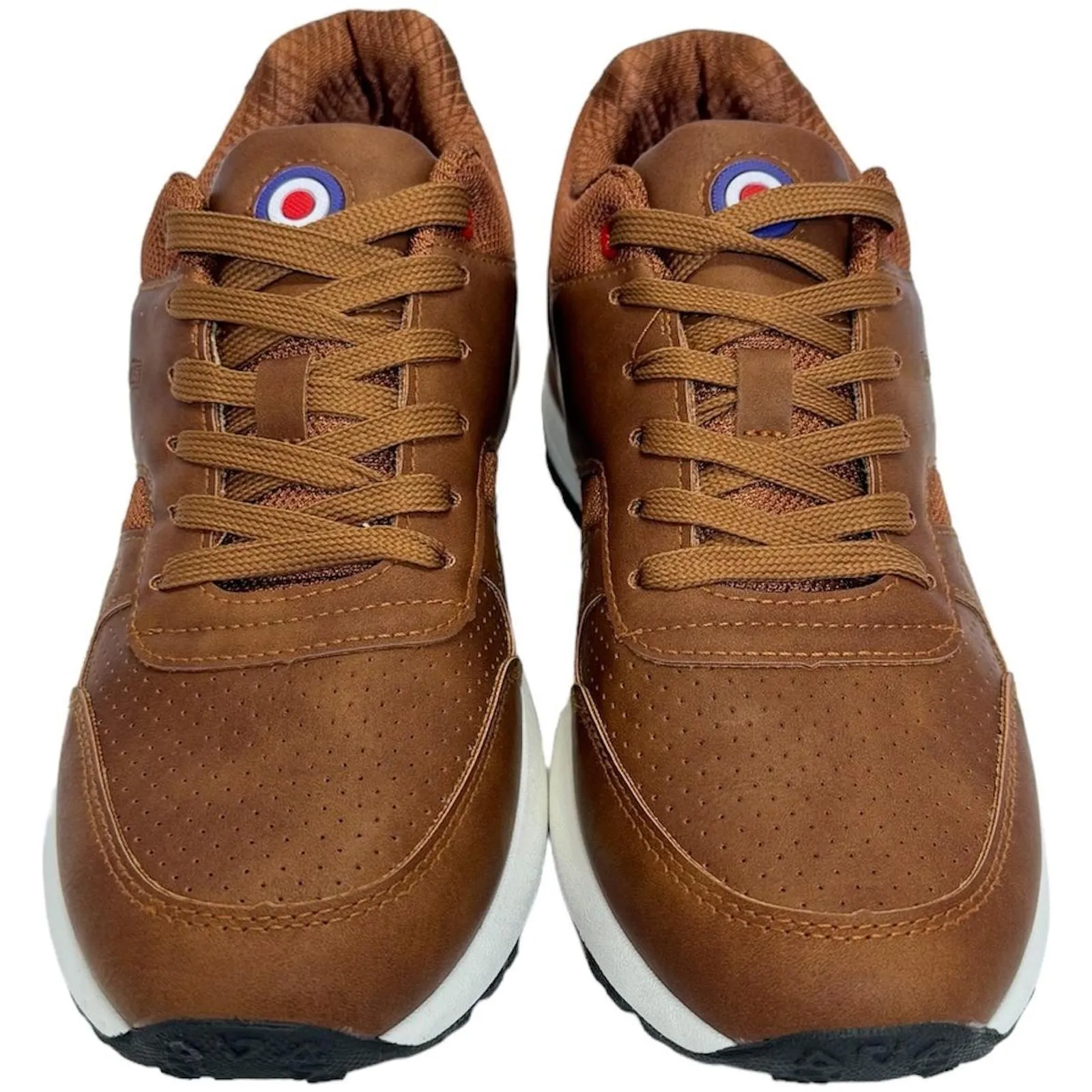 Lambretta Mens Echo 2 Lace Up Sporty Retro Trainers